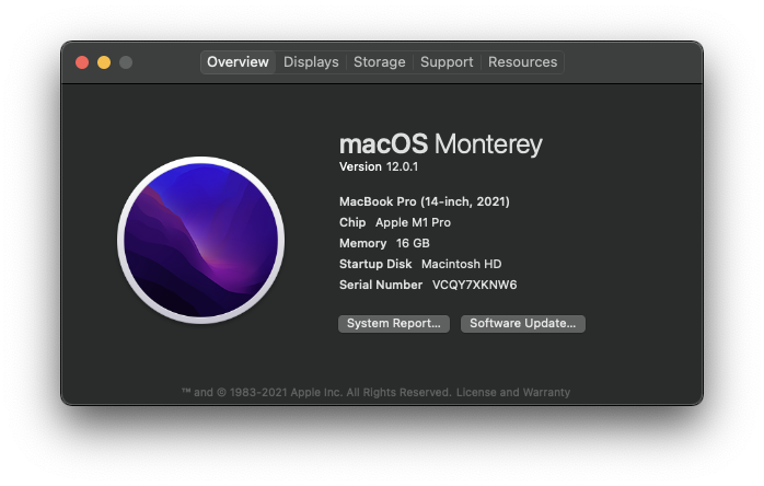 About This Mac Window
